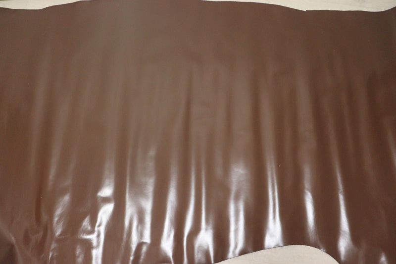 ds28円！[チョコブラウン]新入荷 国産 牛革 姫路レザー クロム革 ガラス加工 211ds