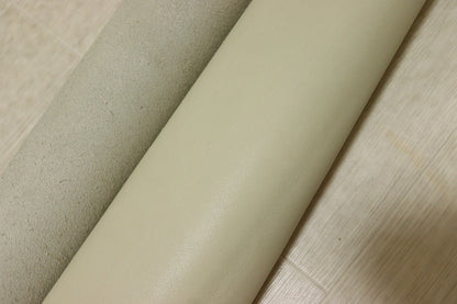 ds28円！[アイボリーベージュ]新入荷 イタリアンレザー 牛革 クロム革 スムース加工 216ds