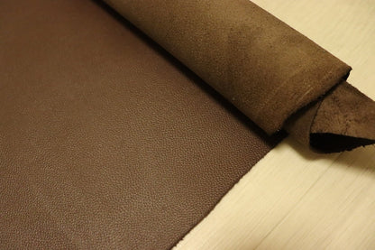 ds28円！[チョコブラウン]新入荷 国産 牛革 姫路レザー クロム革 シボ型押し 220ds