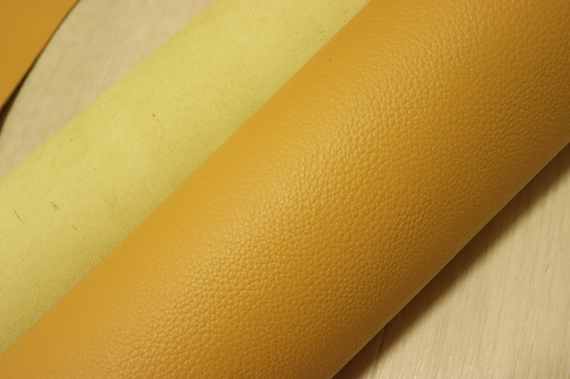ds28円！[マスタード]新入荷 国産 牛革 姫路レザー クロム革 シボ型押し 顔料仕上げ 220ds