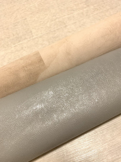 ds28円！[ライトグレー]新入荷 イタリアンレザー 牛革 クロム革 カゼイン仕上げ 220ds