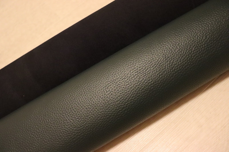 ds28円！[ダークグリーン系]新入荷 国産 牛革 クロム革 シボ型押し 顔料仕上げ 220ds