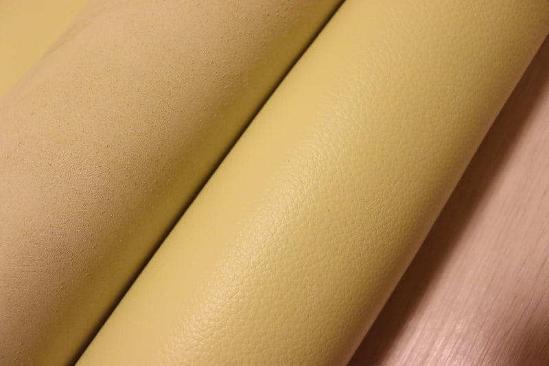 ds28円！[レモンイエロー]新入荷 国産 牛革 姫路レザー クロム革 シボ型押し 顔料仕上げ 220ds