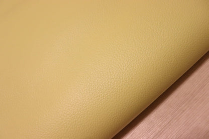 ds28円！[レモンイエロー]新入荷 国産 牛革 姫路レザー クロム革 シボ型押し 顔料仕上げ 220ds