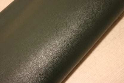 ds28円！[ダークグリーン]新入荷 国産 牛革 姫路レザー クロム革 シボ型押し 顔料仕上げ 220ds
