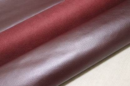 ds28円！[パールワイン]新入荷 国産 牛革 姫路レザー クロム革 シボ型押し 顔料仕上げ 220ds