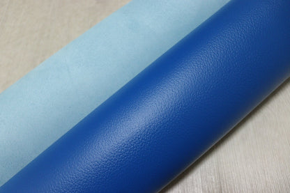 ds28円！[マリンブルー]新入荷 国産 牛革 姫路レザー クロム革 顔料仕上げ シボ型押し 220ds