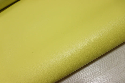 ds28円！[イエロー]新入荷 国産 牛革 姫路レザー クロム革 シボ型押し 顔料仕上げ 220ds