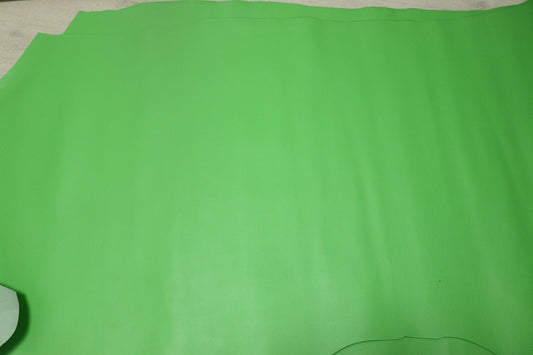 ds28円！[エメラルドグリーン]新入荷 国産 牛革 姫路レザー クロム革 顔料仕上げ シボ型押し 220ds