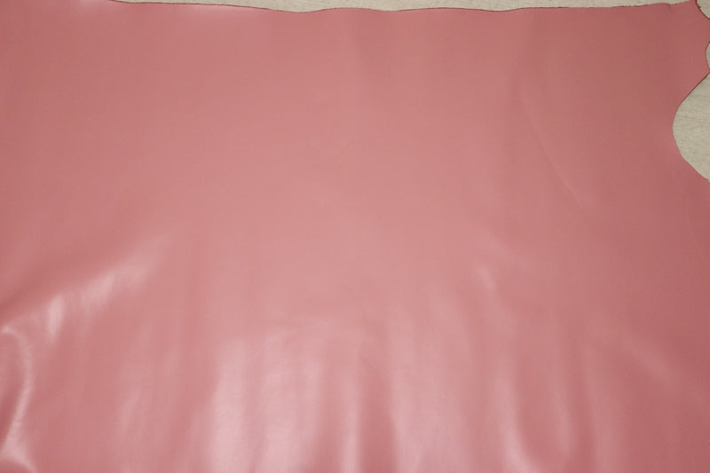 ds28円！[ピンク]新入荷 国産 牛革 姫路レザー クロム革 ガラス加工 220ds