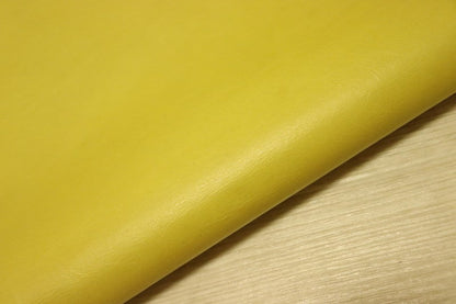 ds28円！[イエロー]新入荷 イタリアンレザー 牛革 クロム革 スムース加工加工 226ds