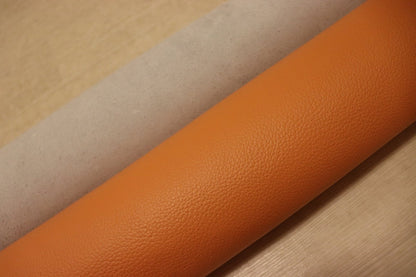 ds28円！[オレンジ]新入荷 国産 牛革 姫路レザー クロム革 シボ型押し 顔料仕上げ 230ds