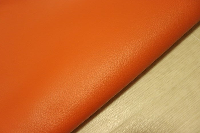 ds28円！[キャロットオレンジ]新入荷 国産 牛革 姫路レザー クロム革 シボ型押し 顔料仕上げ 230ds