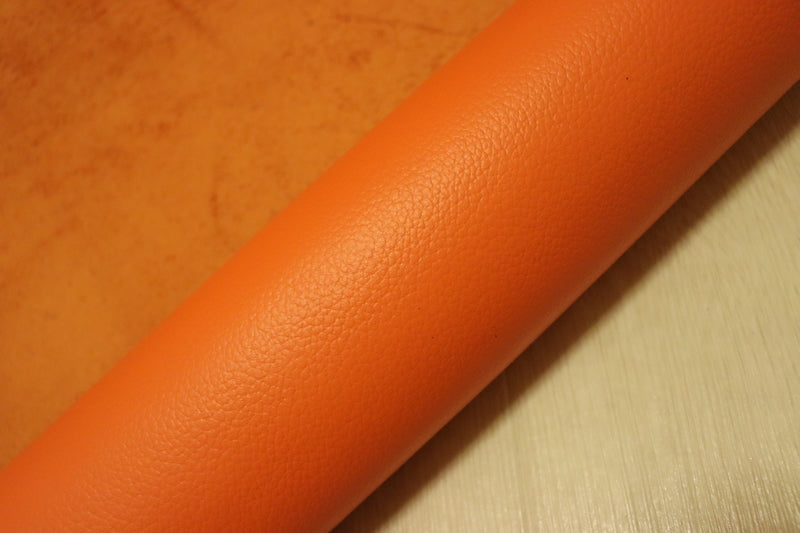 ds28円！[オレンジ]新入荷 国産 牛革 姫路レザー クロム革 シボ型押し 顔料仕上げ 230ds