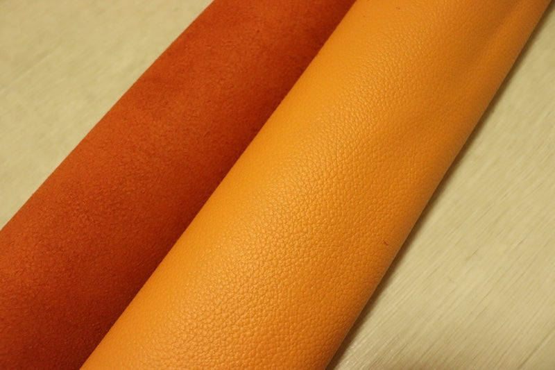 ds28円！[ナチュラルオレンジ]新入荷 国産 牛革 姫路レザー クロム革 シボ型押し 顔料仕上げ 230ds
