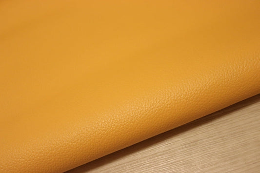 ds28円！[イエローオレンジ]新入荷 国産 牛革 姫路レザー クロム革 シボ型押し 顔料仕上げ 230ds