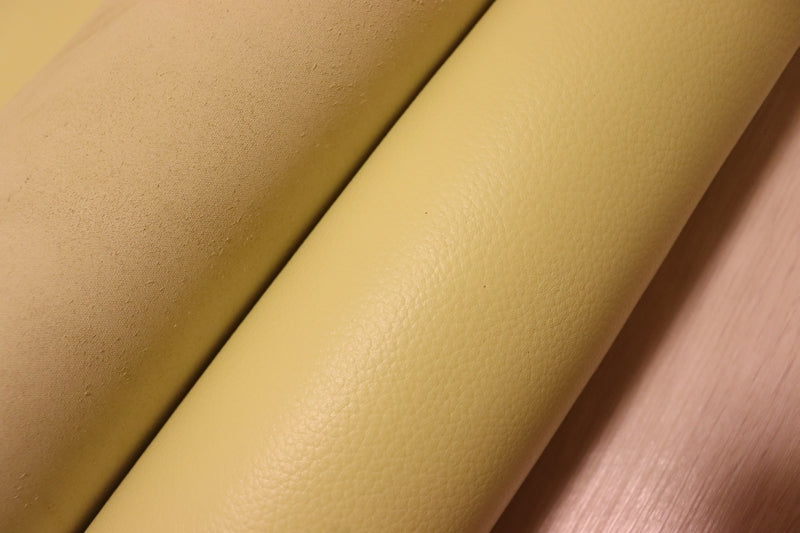 ds28円！[レモンイエロー]新入荷 国産 牛革 姫路レザー クロム革 シボ型押し 顔料仕上げ 230ds