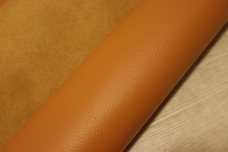 ds28円！[オレンジ]新入荷 国産 牛革 姫路レザー クロム革 顔料仕上げ シボ型押し 230ds