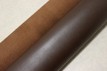 ds28円！[チョコブラウン]新入荷 国産 牛革 姫路レザー クロム革 シボ型押し 顔料仕上げ 230ds