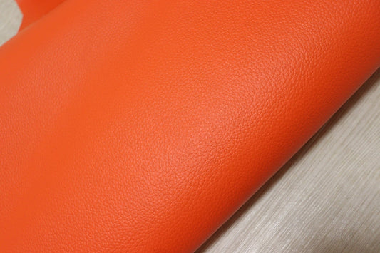 ds28円！[オレンジ]新入荷 国産 牛革 姫路レザー クロム革 シボ型押し 顔料仕上げ 230ds