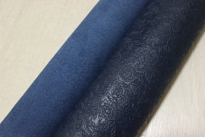 ds28円！[ネイビー]新入荷 国産 牛革 姫路レザー クロム革 ローゼ型押し 230ds