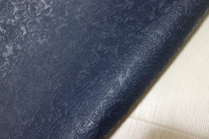 ds28円！[ネイビー]新入荷 国産 牛革 姫路レザー クロム革 ローゼ型押し 230ds