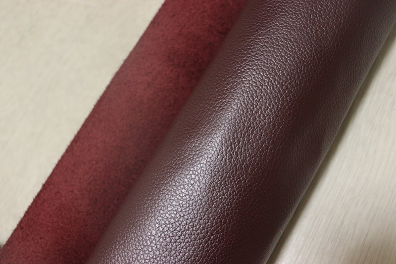 ds28円！[パールワイン]新入荷 国産 牛革 姫路レザー クロム革 顔料仕上げ シボ型押し 230ds