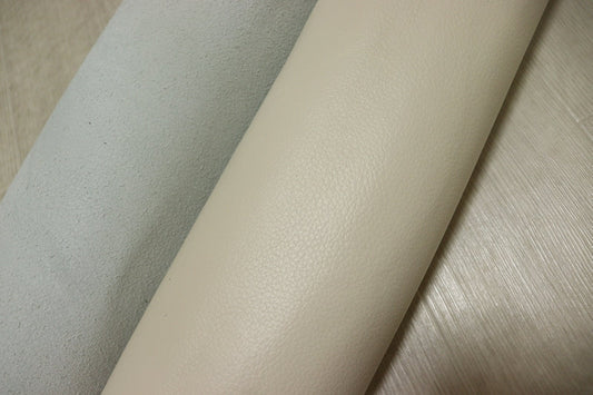 ds28円！[アイボリー]新入荷 国産 牛革 姫路レザー クロム革 シボ型押し 顔料仕上げ 230ds