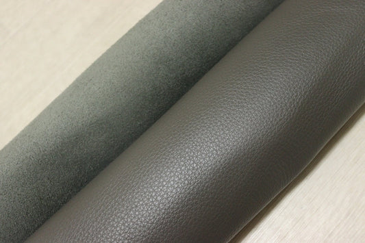 ds28円！[ダークグレー]新入荷 イタリアンレザー 牛革 クロム革 シュリンク加工 232ds