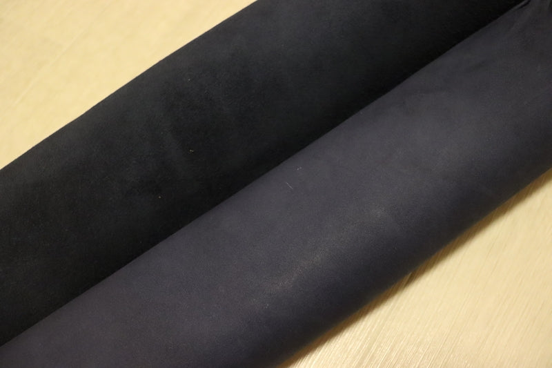 ds28円！[ネイビー]新入荷 国産 牛革 姫路レザー クロム革 オイルヌバック 233ds