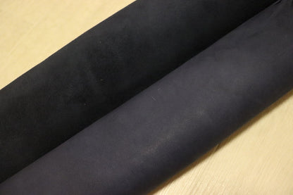 ds28円！[ネイビー]新入荷 国産 牛革 姫路レザー クロム革 オイルヌバック 233ds