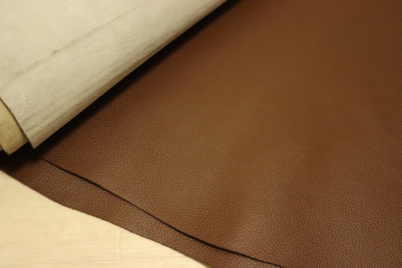 ds28円！[チョコブラウン]新入荷 国産 牛革 姫路レザー クロム革 シボ型押し 顔料仕上げ 235ds