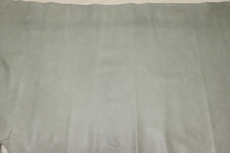 ds28円！[ライトグレー]新入荷 国産 牛革 姫路レザー クロム革 スネーク型押し 236ds