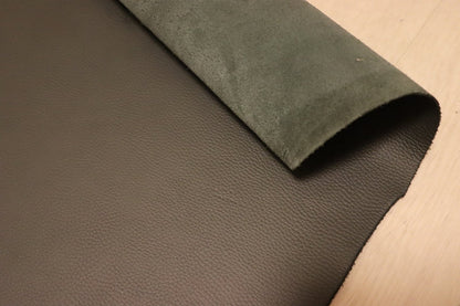 ds28円！[ダークグレー]新入荷 国産 牛革 姫路レザー クロム革 シボ型押し モチモチ 240ds