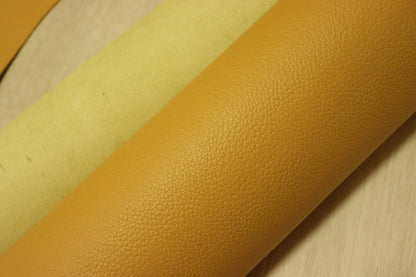 ds28円！[マスタード]新入荷 国産 牛革 姫路レザー クロム革 シボ型押し 顔料仕上げ 240ds