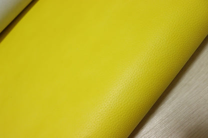 ds28円！[イエロー]新入荷 国産 牛革 姫路レザー クロム革 ムラ染加工 シボ型押し 240ds
