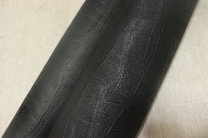 ds28円！[ブラック]新入荷 国産 牛革 姫路レザー クロム革 アフリカゾウ型押し 246ds