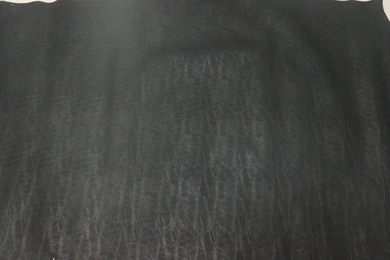 ds28円！[ブラック]新入荷 国産 牛革 姫路レザー クロム革 アフリカゾウ型押し 246ds