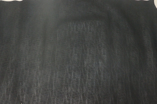 ds28円！[ブラック]新入荷 国産 牛革 姫路レザー クロム革 アフリカゾウ型押し 246ds