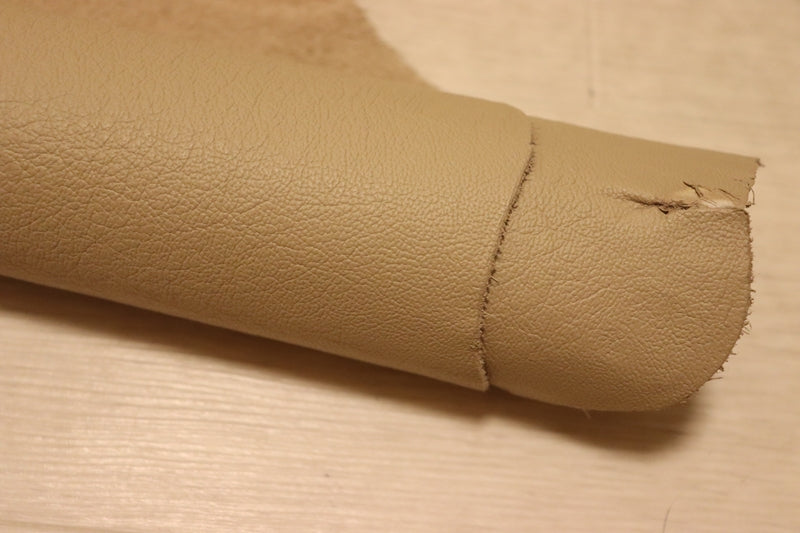 ds28円！[ベージュ]新入荷 イタリアンレザー 牛革 クロム革 弱シュリンク加工 248ds