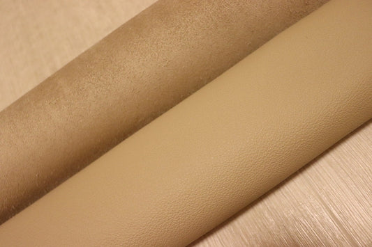 ds28円！[ベージュ]新入荷 イタリアンレザー 牛革 クロム革 弱シュリンク加工 252ds
