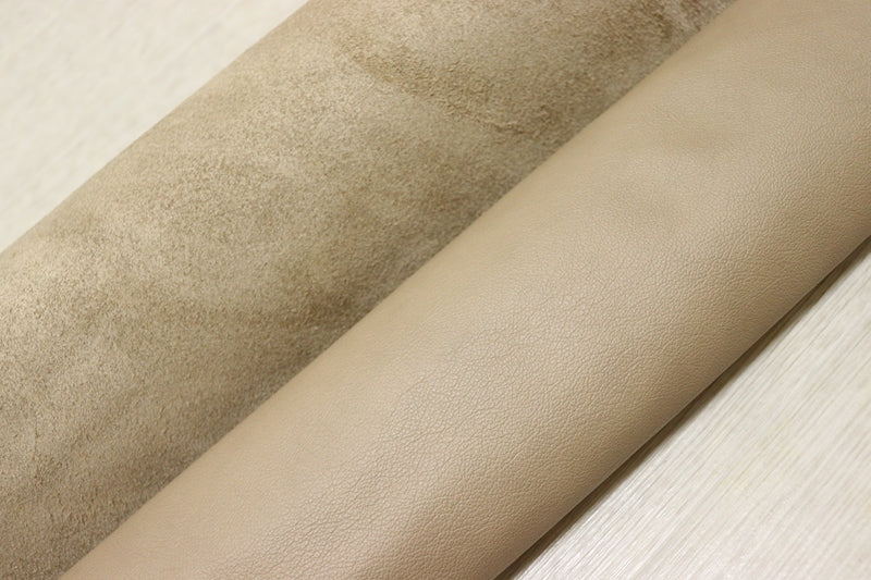 ds28円！[ベージュ]新入荷 イタリアンレザー 牛革 クロム革 弱シュリンク加工 254ds