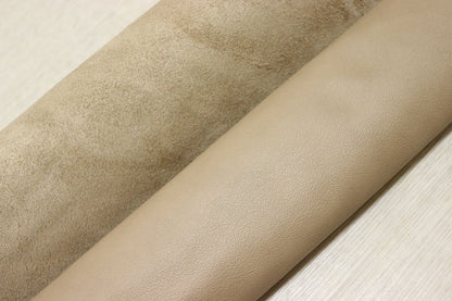 ds28円！[ベージュ]新入荷 イタリアンレザー 牛革 クロム革 弱シュリンク加工 254ds