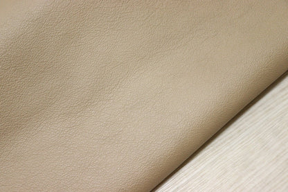 ds28円！[ベージュ]新入荷 イタリアンレザー 牛革 クロム革 弱シュリンク加工 254ds