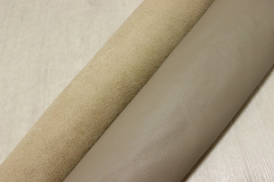 ds28円！[サンドベージュ]新入荷 イタリアンレザー 牛革 クロム革 弱シュリンク加工 258ds