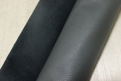 ds28円！[ダークグレー]新入荷 イタリアンレザー 牛革 クロム革 シュリンク加工 もちもち 259ds