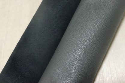 ds28円！[ダークグレー]新入荷 イタリアンレザー 牛革 クロム革 シュリンク加工 もちもち 267ds