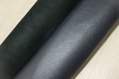 ds28円！[ネイビー]新入荷 イタリアンレザー 牛革 クロム革 シュリンク加工 270ds