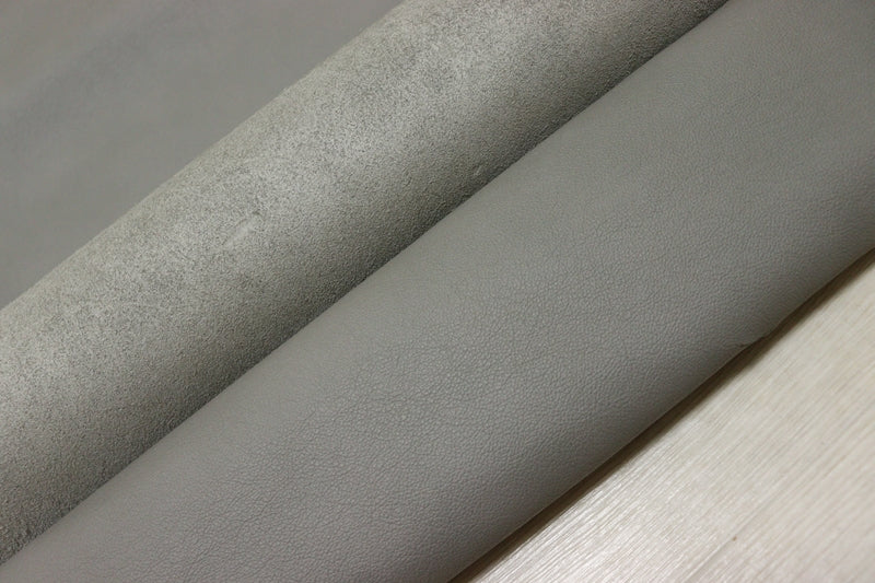 ds28円！[ライトグレー]新入荷 イタリアンレザー 牛革 クロム革 弱シュリンク加工 272ds