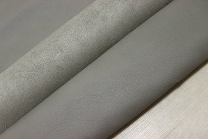 ds28円！[ライトグレー]新入荷 イタリアンレザー 牛革 クロム革 弱シュリンク加工 272ds